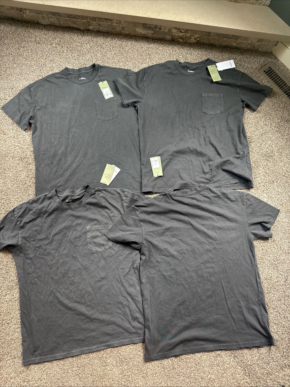 Goodfellow & Co nwt Men's Large Relaxed Fit Pocket T-Shirt Black Retail $60